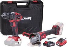 WORCRAFT Set COMB001 Aku vrtačka CHD-S20LiBA, úhlová bruska CAG-S20LiBE-125, 2x4. WORCRAFT Set COMB001 Aku vrtačka CHD-S20LiBA, úhlová bruska CAG-S20LiBE-125, 2x4.