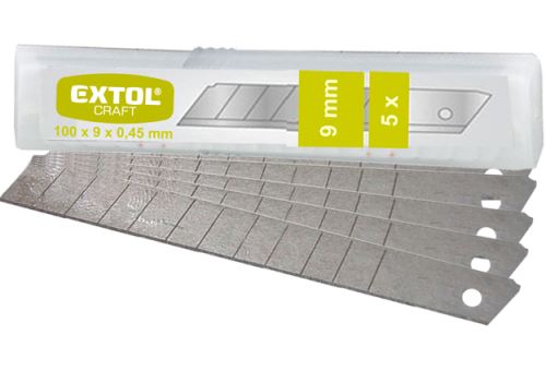 EXTOL CRAFT Náhradní břity pro ulamovací nože, šíře 9 mm, 5 kusů