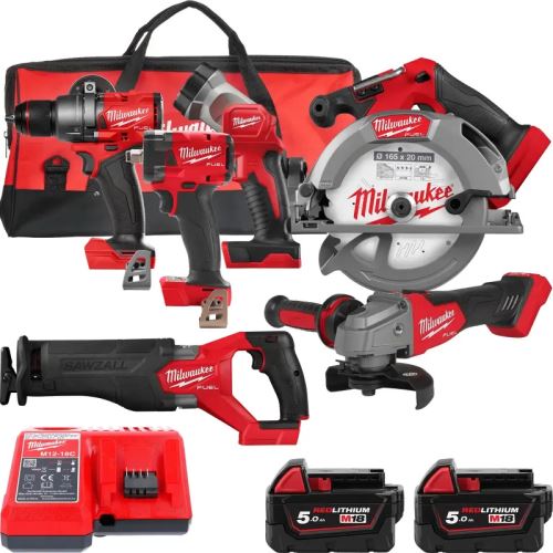 MILWAUKEE M18FPP6H3-502B  combo sada nářadí 18V v tašce