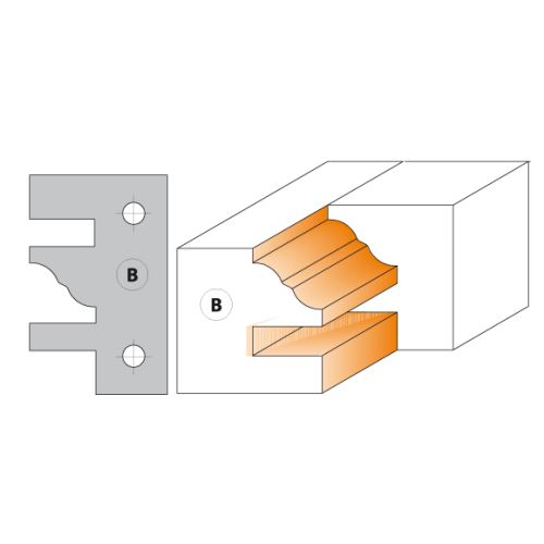 CMT Nůž pro C694014 - pár žiletek profil B 40x24,5x2mm