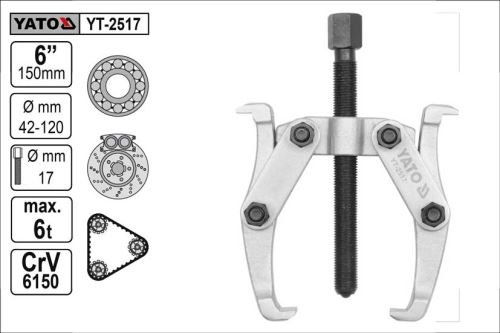YATO YT-2517  Stahovák dvouramenný šířky ramen 120 mm, délky 150 mm
