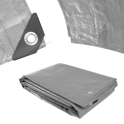 Plachta Procraft ST5x8 200g/m2 nepromokavá s oky 5x8 m stříbrná