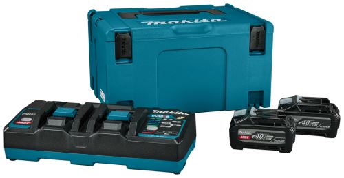 MAKITA sada Li-ion XGT 40V 2xBL4040F+DC40RB+Makpac=old 1911D8-0