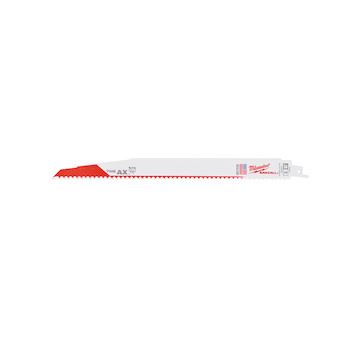 FANG TIP™: pro rychlejší zaříznutí do vyhrazených prostorů.
NAIL GUARD™: Chrání zuby při nárazu do hřebíku, zaručuje lepší pevnost a delší životnost.
Síla: Robustní tělo (1,60 mm) zaručuje maximální pevnost a životnost. Proto je ideální do dřeva s hřebíky nebo šrouby.
Rychlost: Agresivní geometrie (5 zubů na TPI) pro lepší odstraňování materiálu při každém pohybu a rychlejší řezání.
Náklon: Ideální pro zápichové řezání a práci v obtížně přístupných místech.
Odolnost proti nárazu: Bimetalová konstrukce umožňuje ohýbání a napínání plátku a chrání jej proti zlomení.