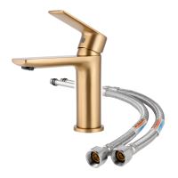 Umyvadlová baterie MIXXUS PREMIUM ALEX 001 BRUSHED GOLD, zlatá (11)
