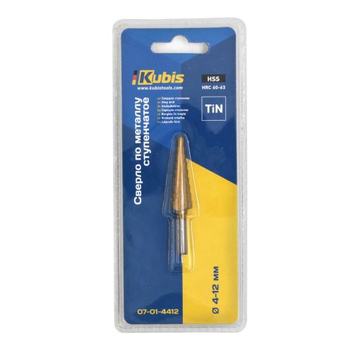 Vrták do kovu stupňovitý HSS, ∅4-12mm, TiN, HRC 60-63
