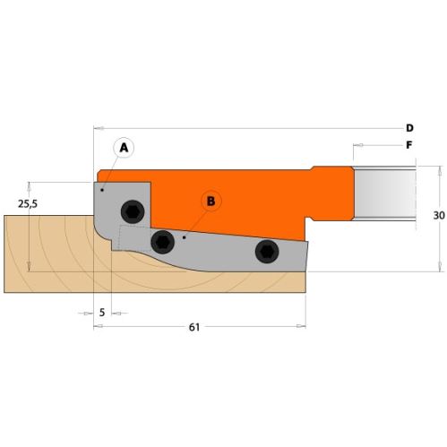 CMT Nůž pro C694013 - pár žiletek B 60x11,9x1,5mm