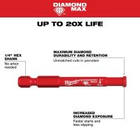 MILWAUKEE Diamond Max vrták na obklady a dlažby 1/4"  5 mm 1 ks 4932498341 (4)