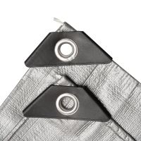 Plachta Procraft ST4x5 200g/m2 nepromokavá s oky 4x5 m stříbrná (3)