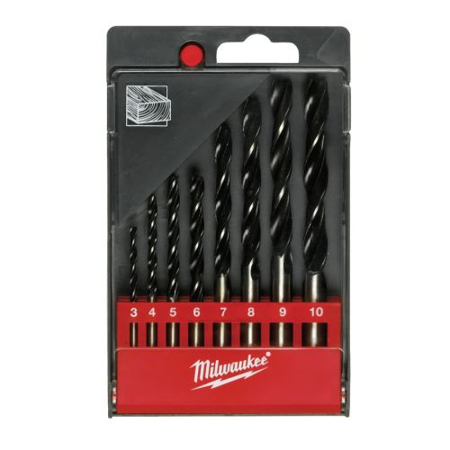 MILWAUKEE 4932352466 vrtáky do dřeva sada 8ks 3-10mm DIN 7487 E