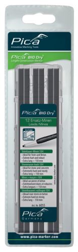 PICA Big DRY tuhy náhradní  hranaté černé , 12 ks