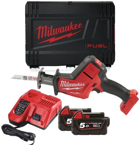 MILWAUKEE M18FHZ-502X  aku šavlová mečová pila ocaska 2x18V 5Ah v kufru 4933459885