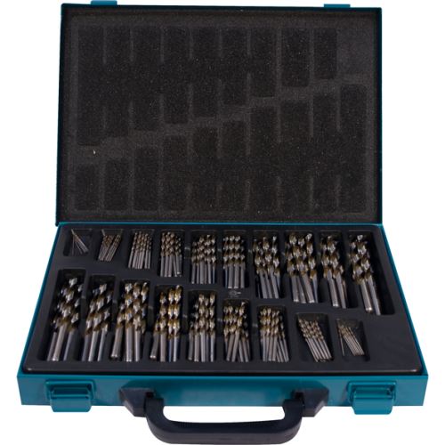 MAKITA sada vrtáků do kovu HSS-TiN po10ks1-8 (po 0,5mm) a po 5ks8,5-10mm (po 0,5mm), 170ks