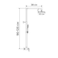 Sprchový sloup s baterií, KUB-003-J (2)