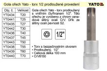YATO Gola ořech torx T 40 pro 1/2", prodloužený YT-0436