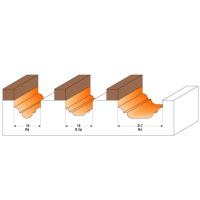 CMT Profilová fréza čelní s ložisem. - R19 D2,4x12 S=6 HW (2)