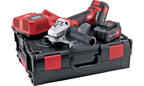FLEX LBE 125 18.0-EC/5.0 Set - Aku úhlová bruska 2x5Ah nabíječka v kufru
