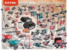 EXTOL INDUSTRIAL  vazač armatur aku SHARE20V, BRUSHLESS, 2Ah 8791860 (7)