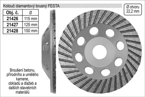 FESTA Kotouč diamantový brusný lamelový 150mm