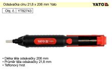 YATO YT-82743 Odsávačka cínu s tělem odsávání o průměru 21.8 mm, délky 206 mm