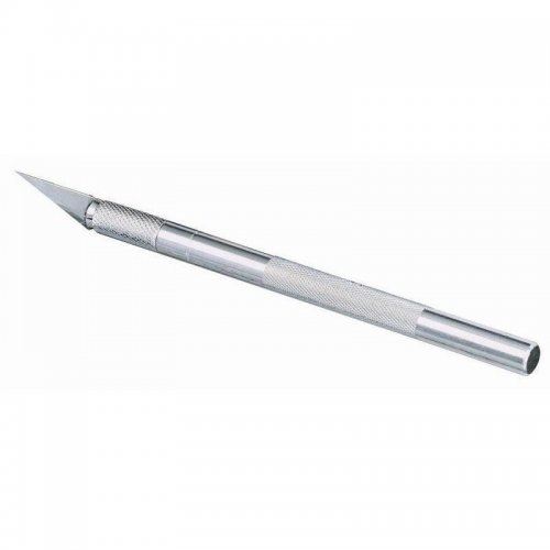 Modelářský skalpel 120mm Stanley 0-10-401
Dodáván s náhradní čepelí.
Vroubkovaná rukojeť.
Převlečná pojistka čepel.