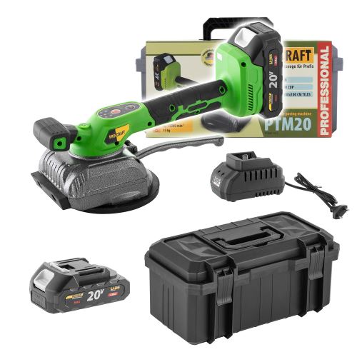 PROCRAFT  PTM20 Aku vibrační přísavka na obklady a dlažby, 20V 1x2.0Ah