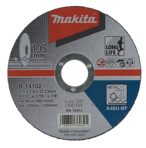 MAKITA kotouč řezný na kov 115x1,6 ocel