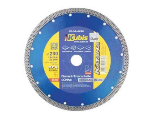 Super tenký diamantový řezný a brusný kotouč  230 *25.4/22.2 mm, 1.4/1.8*10 mm, KATANA