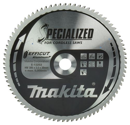 MAKITA kotouč pilový hliník Efficut TCT 305x2x30mm 81Z=oldE-13247