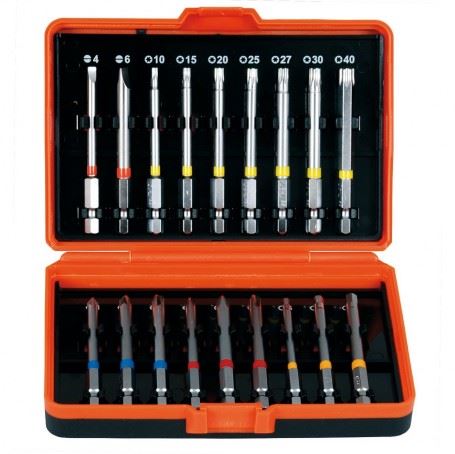 PROJAHN sada bitů  Color-Bit-box 1/4" 75mm,18 dílů