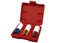 FORTUM hlavice nástrčné rázové, sada 3ks, 1/2“, 17-19-21mm, L 86mm, L 86mm, CrMoV,  4700800