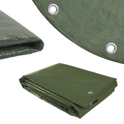 Plachta kulatá Procraft GT4 120g/m2 nepromokavá s oky 4 m zelená