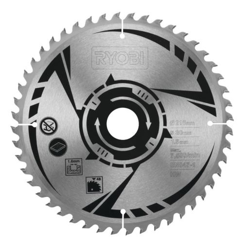 RYOBI SB216K16T48A1 216mm pilový kotouč do pokosové pily (48 zubů)