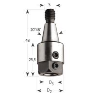 Upínací pouzdro 304 s kónickou 20°48' plochou, M8 - pro vrták S10, D19,5x28,3x46 M8 P (1)
