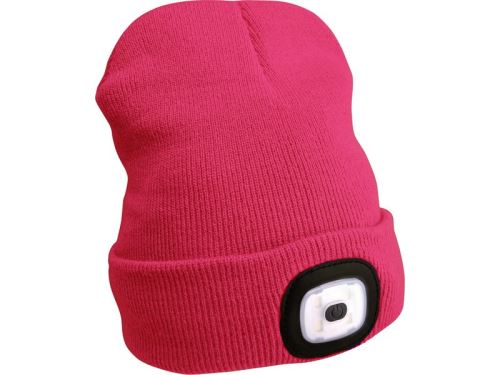 EXTOL LIGHT čepice s čelovkou, nabíjecí, USB, růžová, univerzální velikost  43193
