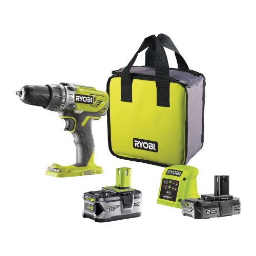 RYOBI R18PD3-242S 18V Akumulátorová příklepová vrtačka + 4.0Ah a 2.0Ah akumulátor