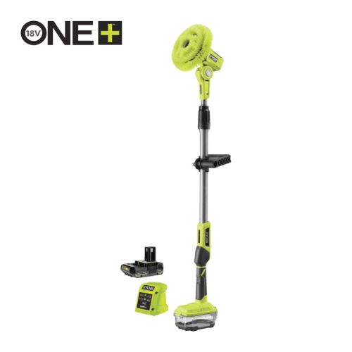 RYOBI R18TPS-120G 18V Akumulátorový teleskopický kartáč + 1x 2.0 Ah akumulátor a nabíječka