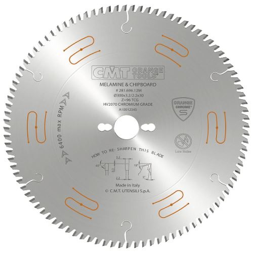 CMT CHROME Pilový kotouč na lamino, DTD a MDF - D350x3,5 d30 Z84 HW