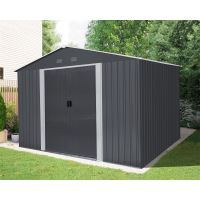 RIWALL RMSA 8x10 Anthracite - zahradní domek kovový 3x2,4 m se sedlovou střechou