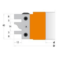 CMT Profil-kontra fréza na rám MAN - D120 d30 Z2 ALU (1)