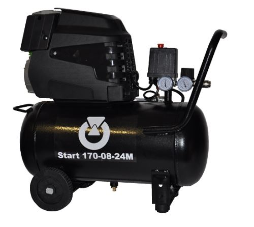 INAIRCOM Start 170-08-24M - Pojízdný pístový kompresor START 1,1 kW