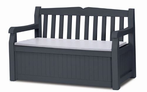 KETER 250076 EDEN GARDEN BENCH 265L Úložná lavice 140 x 60 x 84 cm, šedá/černá 17190198