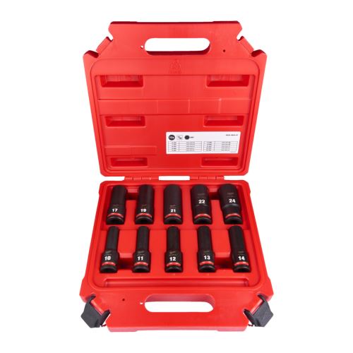 MILWAUKEE kalené ořechy prodloužené 1/2 10ks 10, 11, 12, 13, 14, 17, 19, 21, 22, 24 mm