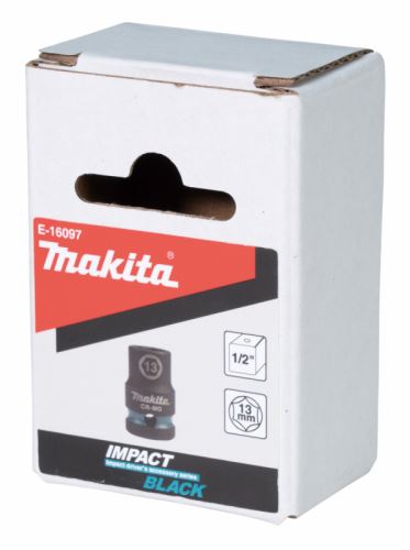 MAKITA klíč nástrčný 1/2", čtyřhran, IMPACT BLACK, 13mm