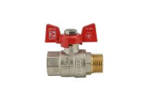 Kulový kohout motýl, červený, KR.218 1/2"FM (3)