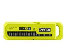 RYOBI RHDIS10PC Sada 10 nástrčných hlavic do rázových utahováků