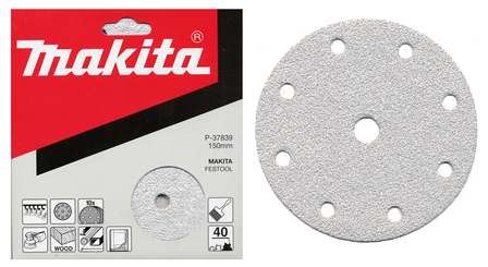 MAKITA brusný papír suchý zip 150mm 9 děr K150 10ks