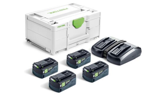 FESTOOL Napájecí sada SYS 18V 4xHP5,0/TCL6DUO