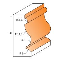 CMT C955.902 Multiprofilová fréza s ložiskem - D27x41 S=12 HW (2)