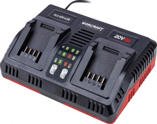 Worcraft WORCRAFT Dvojitá RYCHLONABÍJEČKA Li-ion akumulátorů CLC-20V-4.4D pro set S20Li